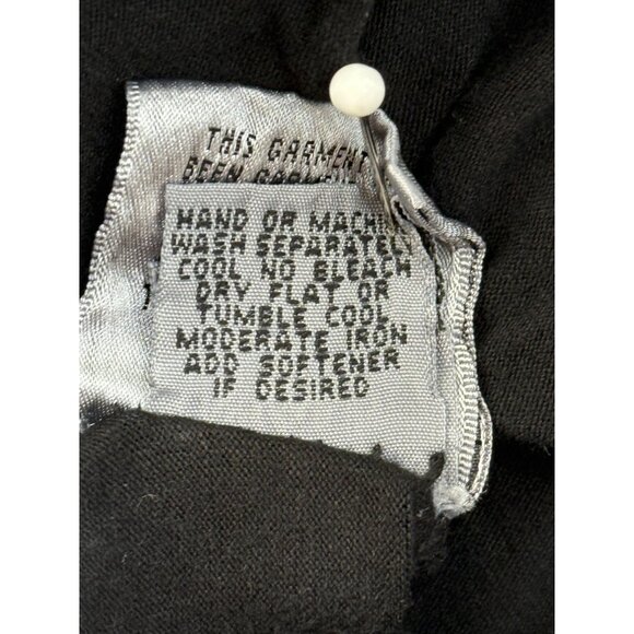 Luna Luz Black Yellow Tie-Dye Dress With 3/4 Sleeves Artsy Boho Womens Size S - Picture 8 of 8